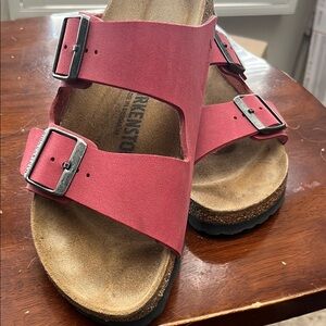 Birkenstock Arizona Scarlet Red Birko-Flor Arizona size 38 narrow